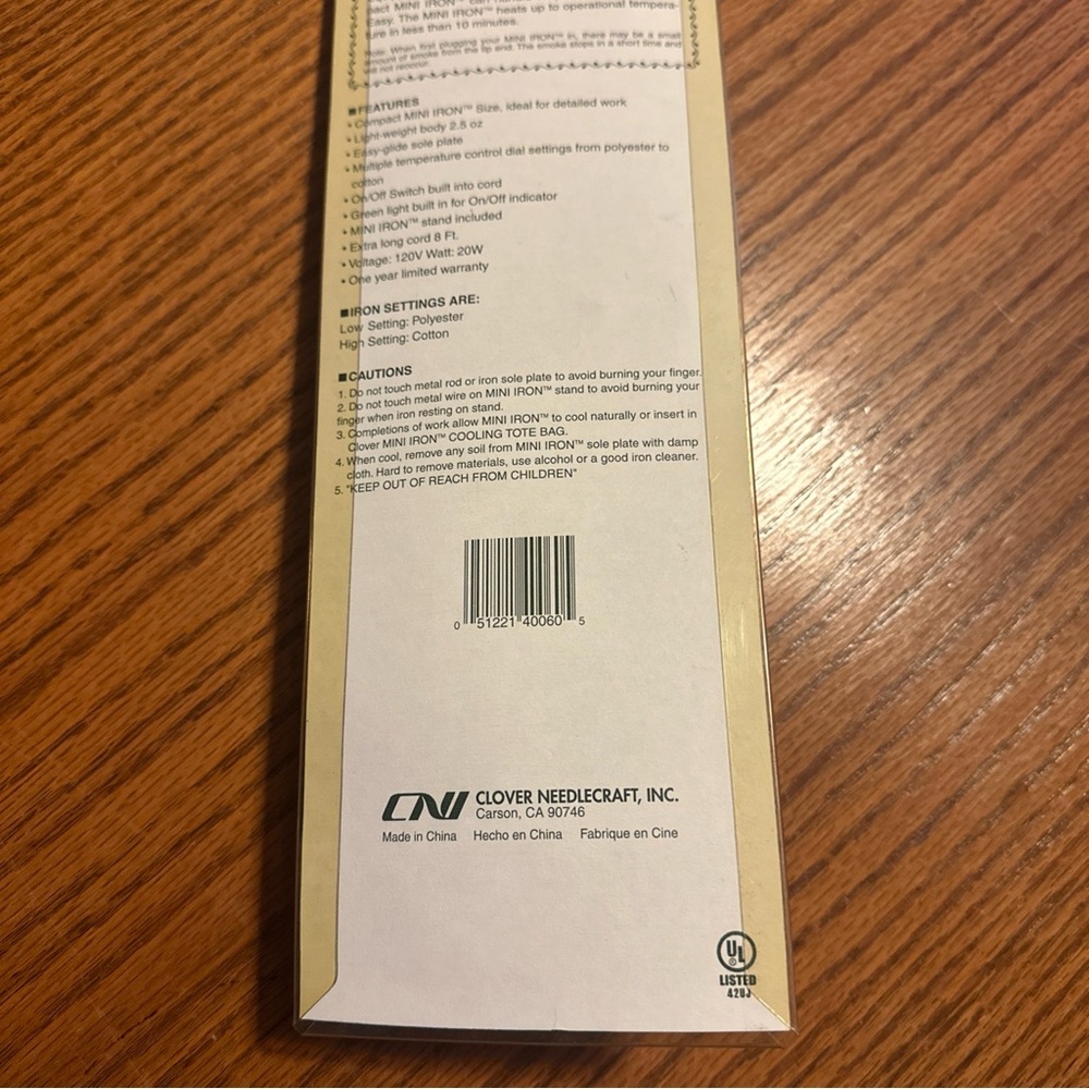 Clover CNI Mini Iron Art No. MCI-900 Crafting Sewing Quilting - Picture 7 of 7